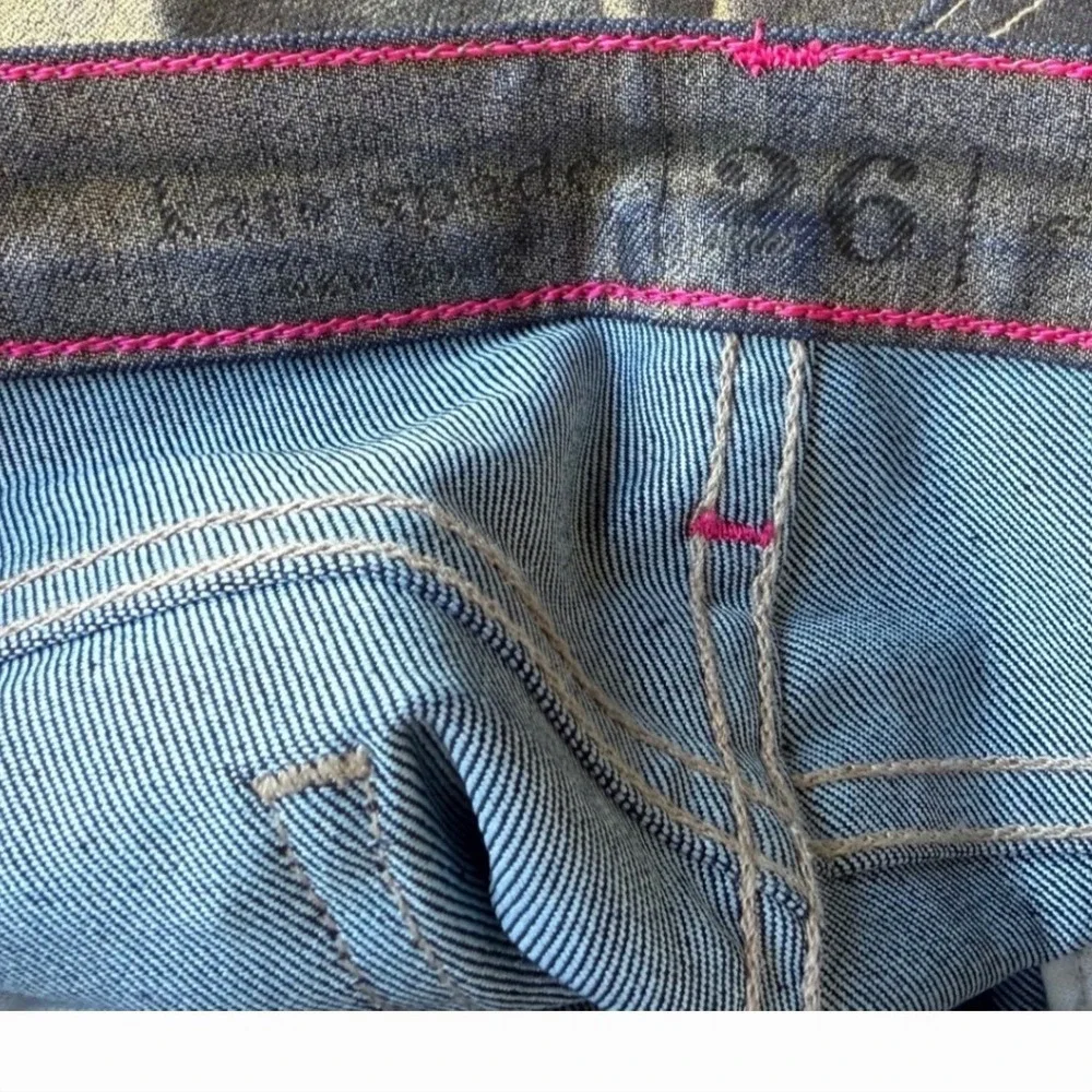 KATE SPADE Broome Street Metallic Gold Coated Skinny Jeans Size 26